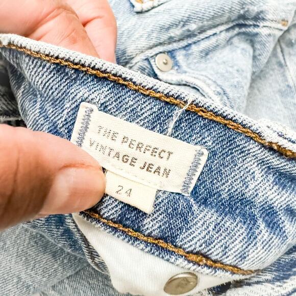 Madewell The Perfect Vintage Denim Jeans Raw Hem Size 24 - Picture 4 of 8
